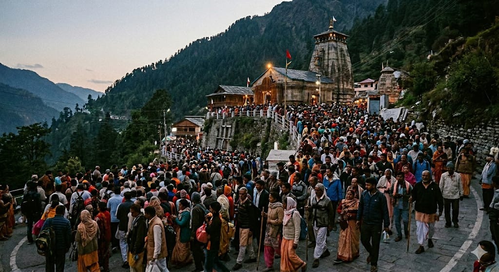 उत्तराखंड के धामों में श्रद्धालुओं की रिकॉर्ड भीड़, व्यवस्थाओं पर बढ़ा दबाव