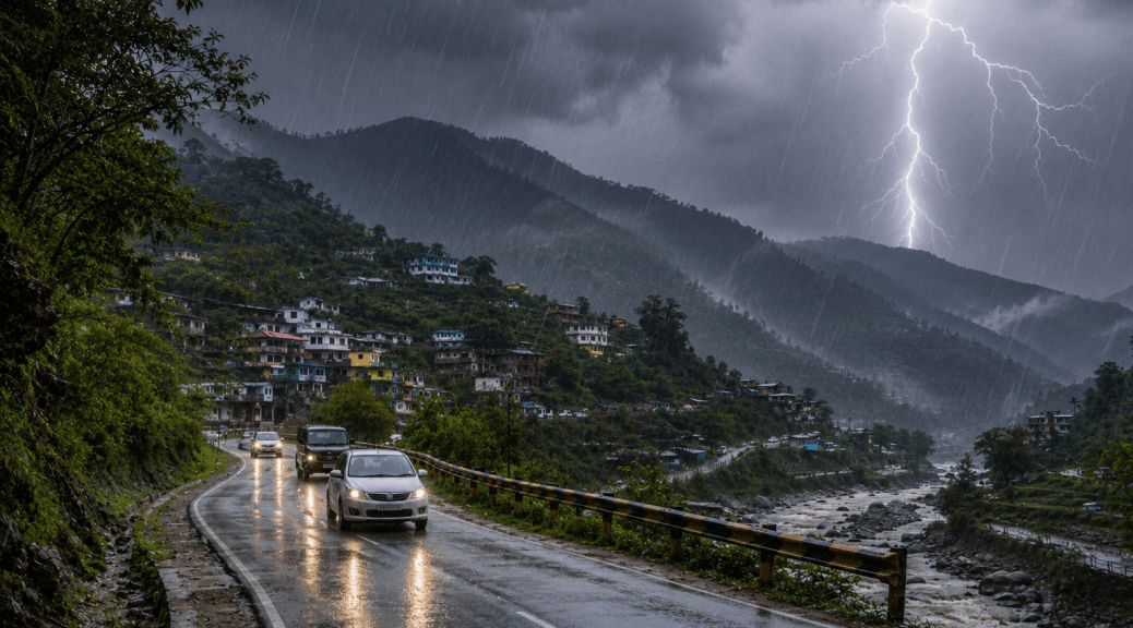 अगले तीन घंटे उत्तराखंड के कई जिलों में भारी बारिश और आकाशीय बिजली का अलर्ट