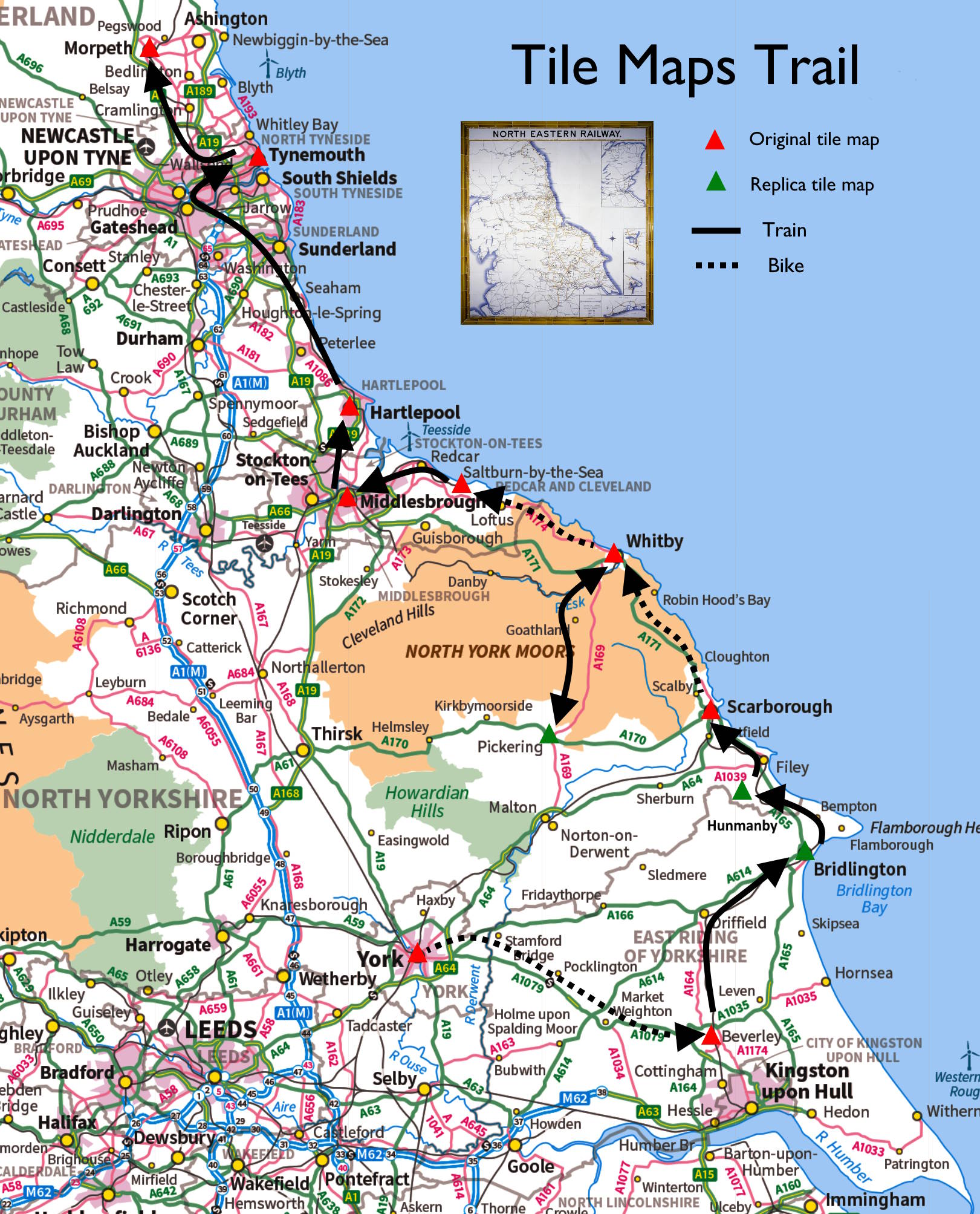 Tile Maps Trail 3 Whitby To E2e Bike Route Map 