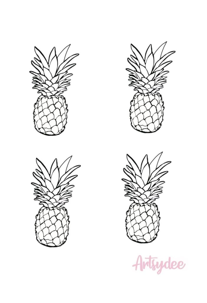 looking for a pineapple stencil template 5 free fruity pineapple printables artsydee drawing painting craft creativity