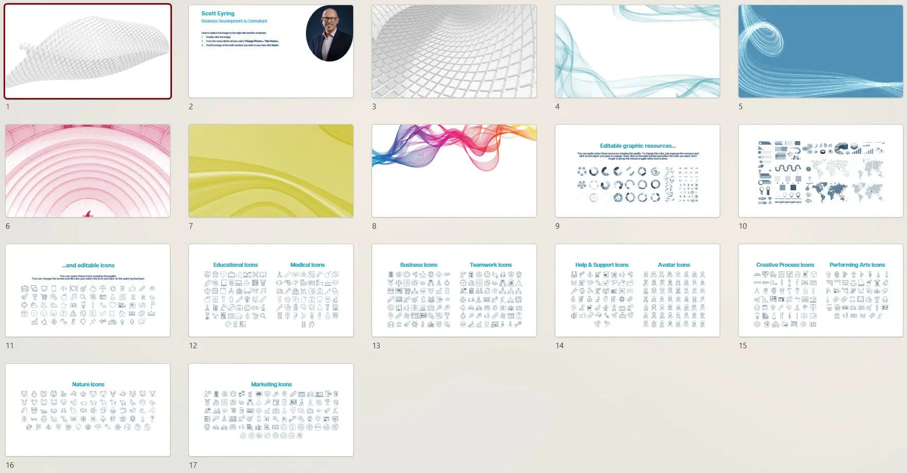 Web Master Logo Template Logo Templates Templates Powerpoint Layout - Premium Minimal Art - Retina