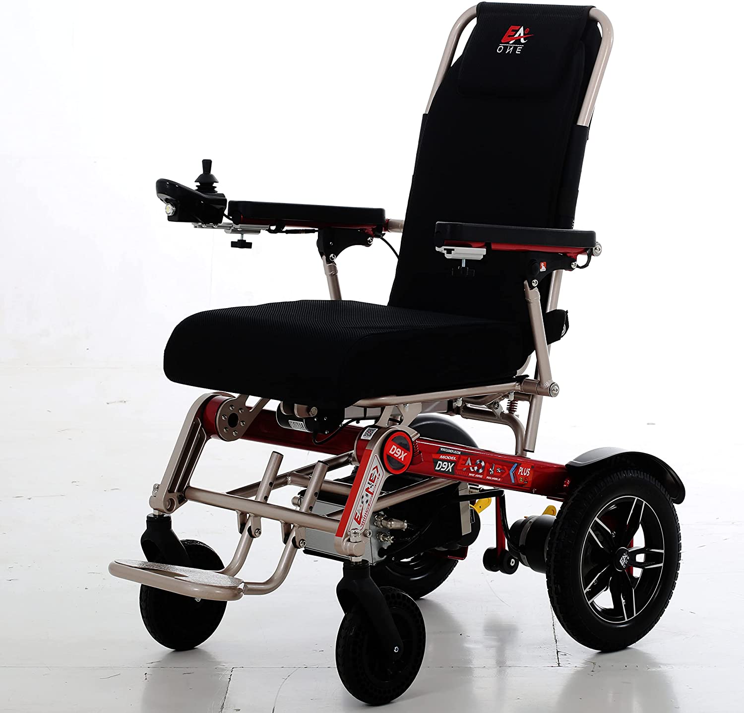 6 COLORS, 2024 EAONE D9X PRO, ONE CLICK AUTOMATIC FOLDING LIGHTWEIGHT MOTORIZED ELECTRIC WHEELCHAIR, 500W MOTORS, HEAVY-DUTY, PORTABLE ELECTRIC WHEELCHAIR (21.5” SEAT WIDTH)