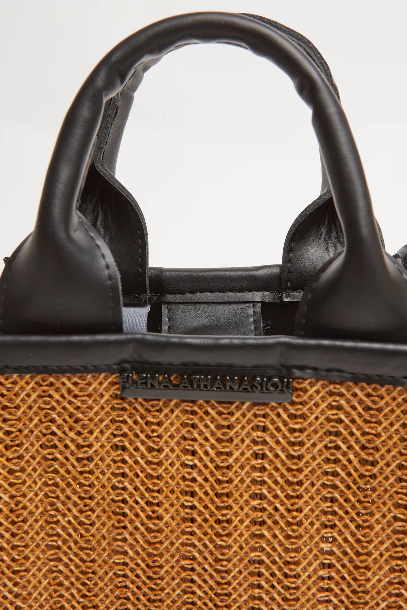 Natural Straw Mini tote & shopper bag Taupe - Image 3