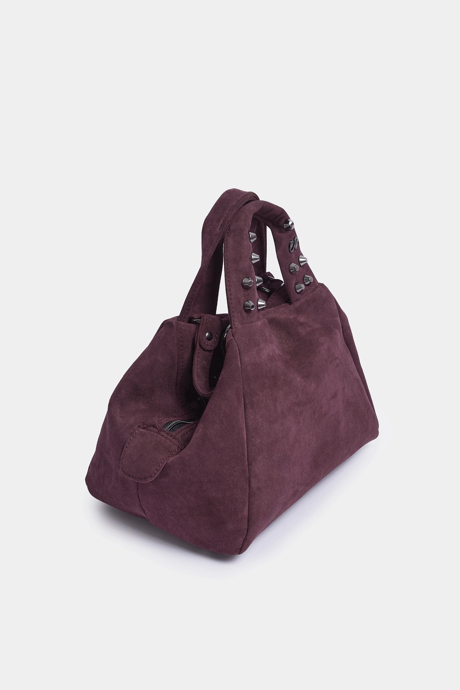 Bubble Bag Suede Τσάντα Χειρος Μπορντω Small - Image 3