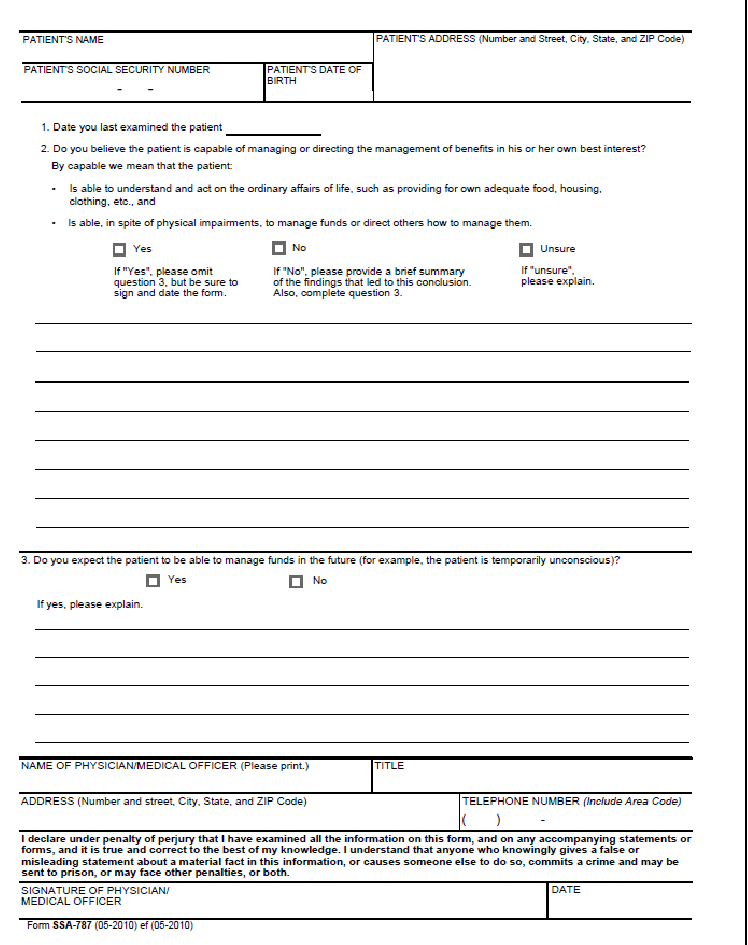 Ssa 787 Printable Form - Printable Blank World
