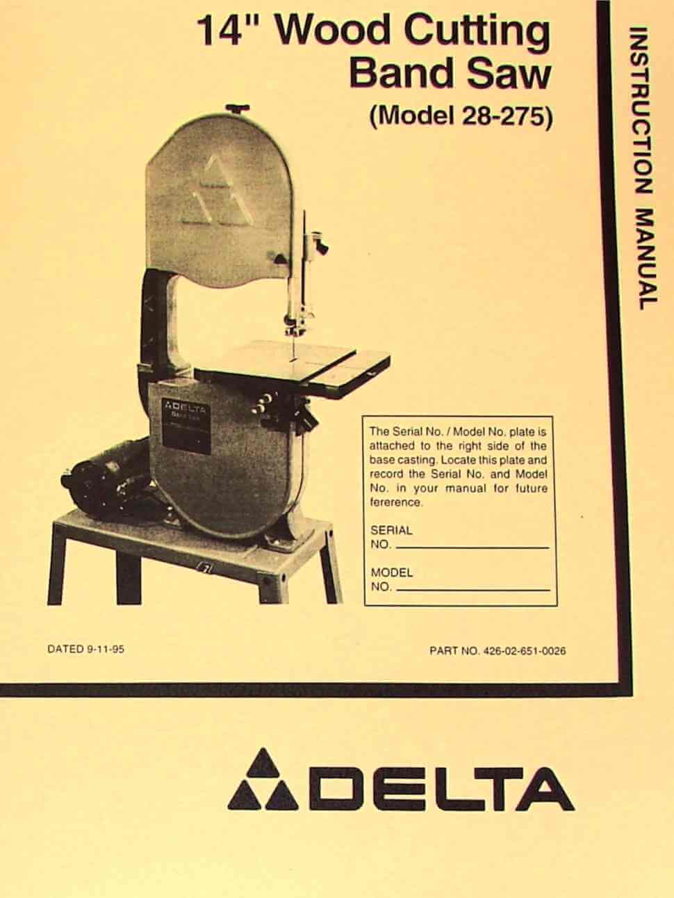 Delta 14 Inch Band Saw Parts List Reviewmotors.co