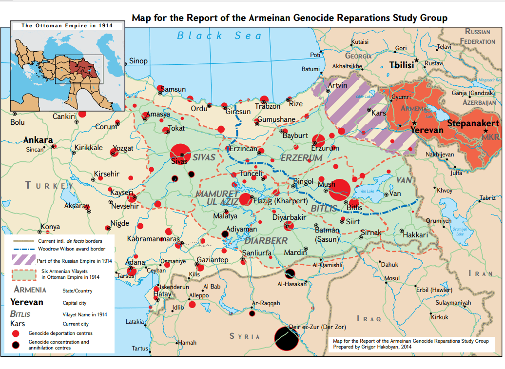 Armenian Genocide Location Map AG Map 1 1 