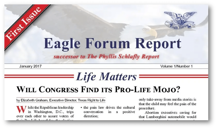 Eagle Forum Report