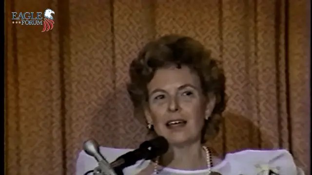 Phyllis Schlafly speaking at ERA Victory Dinner