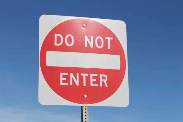 do not enter