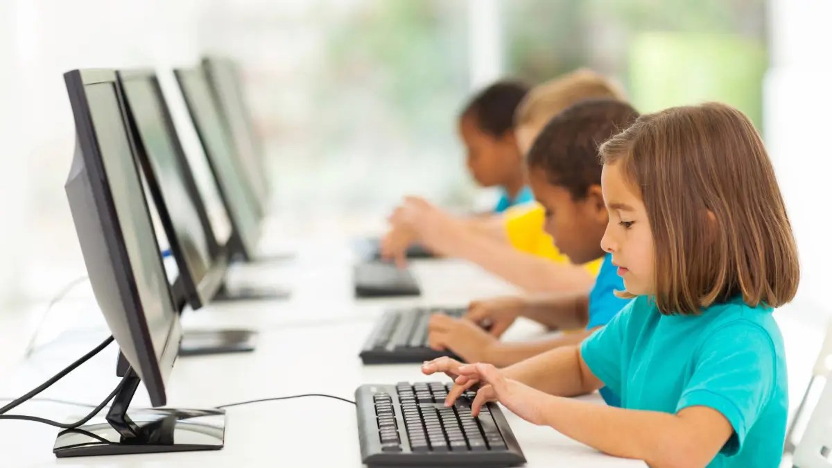 Children at computers