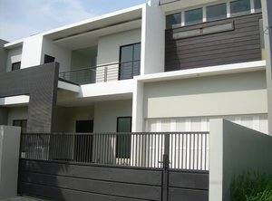 House exterior finished with spray cork
