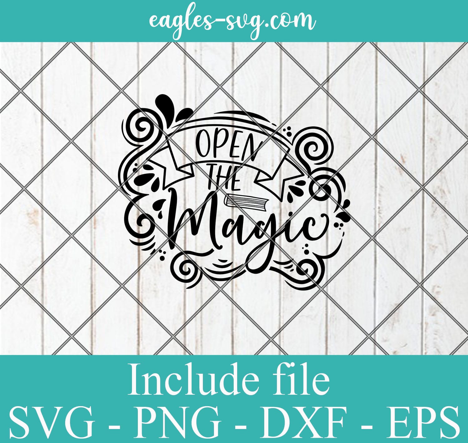 Free Size of this png preview of this svg file: Open The Magic Svg Reading Gift Book Quotes Svg Cricut File Silhouette Free SVG