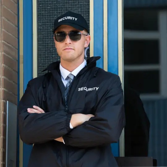 Standing security officer with a security license Florida.
