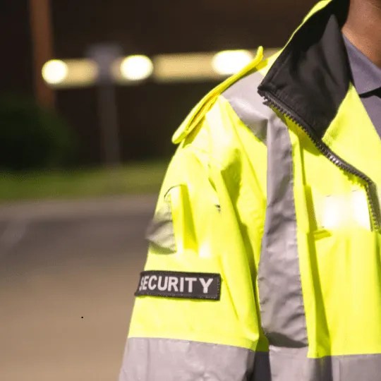 Performing security officer service in traffic.