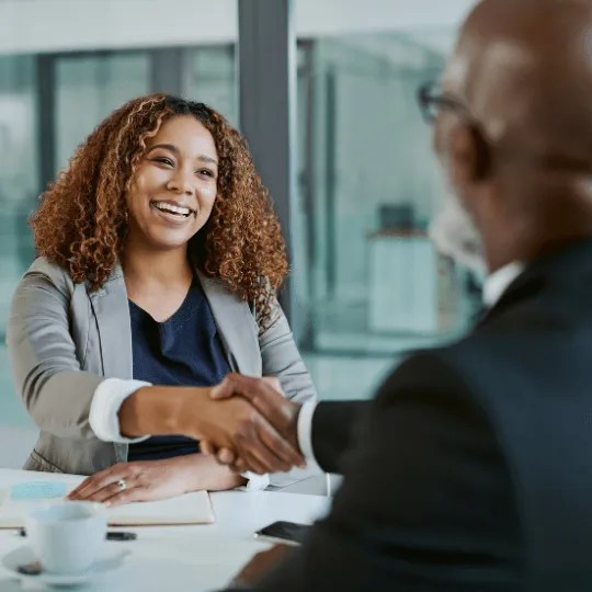 A lady who just found her new mentor.
