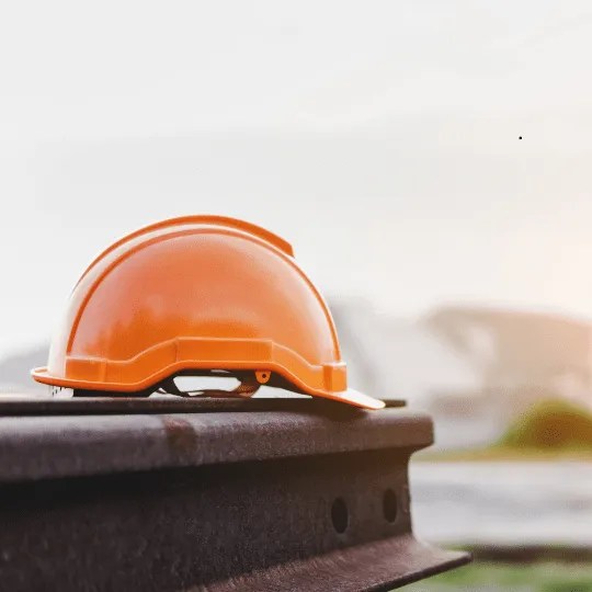 A construction hat for a construction worker.