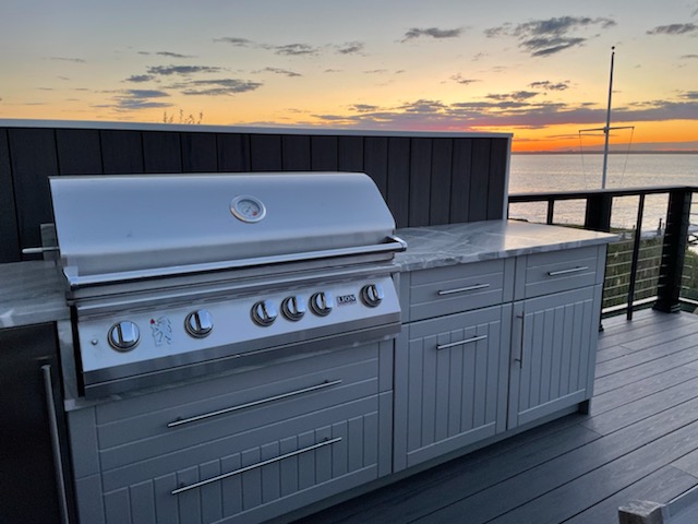 Dolphin Gray HDPE Outdoor Kitchen Cabinets