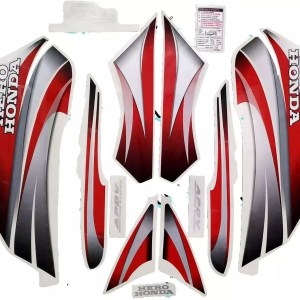Ultra Full Sticker Kit For SPLENDOR PRO BLACK RED