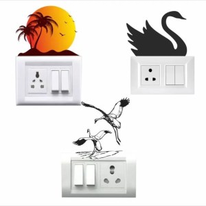 yadav sticker 15 cm Switch board sticker Self Adhesive Sticker  (Pack of 3)