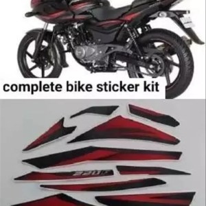 Ultra Full Sticker Kit For PULSAR 220 UG6 BLACK RED