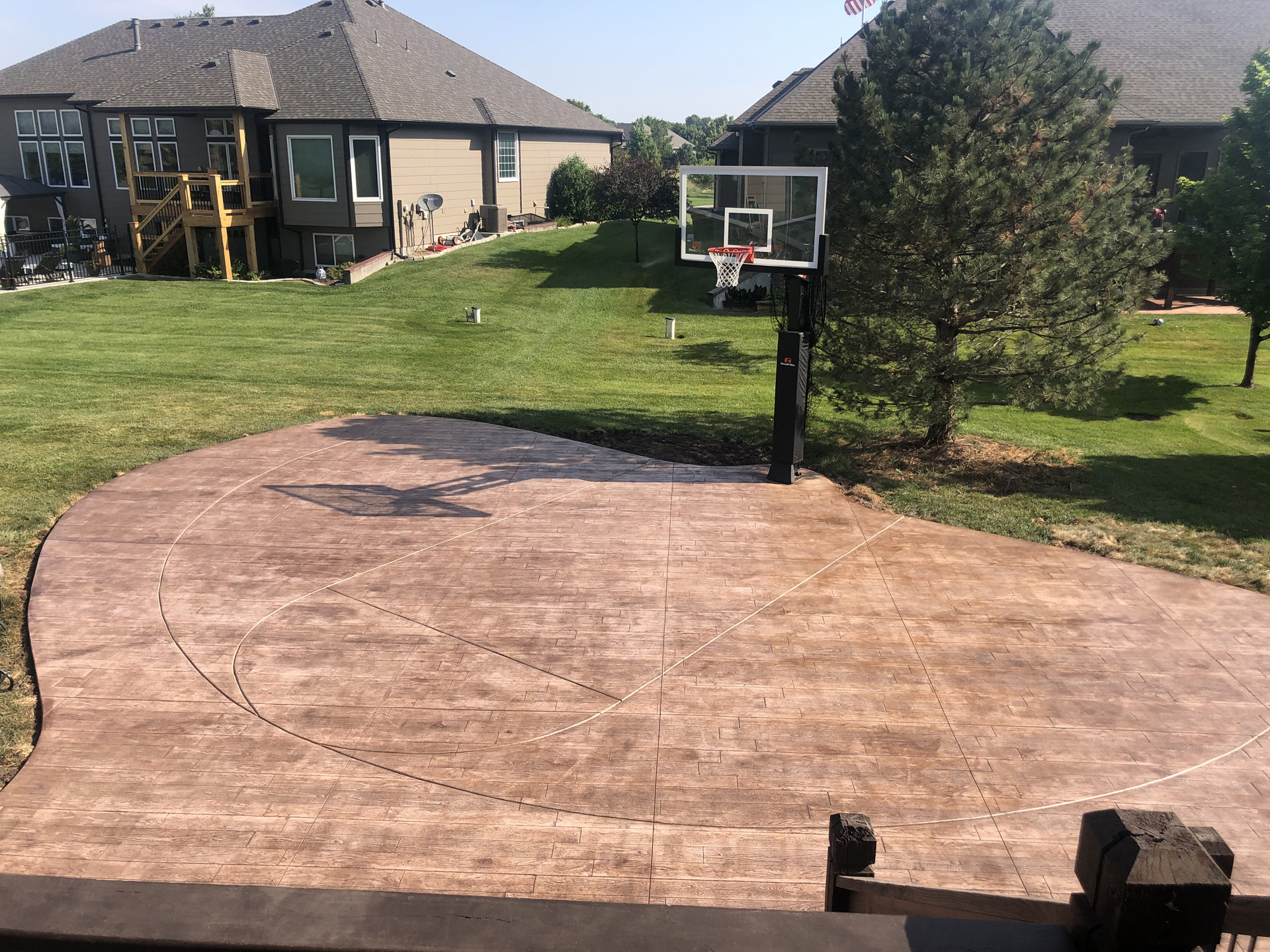 Concrete slab for backyard basketball court at clinton richardson blog