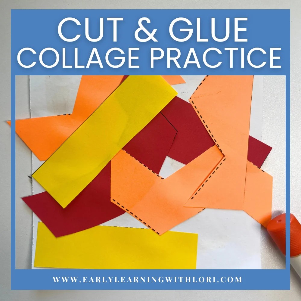 cutting and gluing practice for kindergarten collages