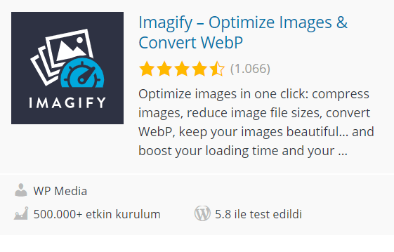 imagify eklentisi - WordPress Eklentileri