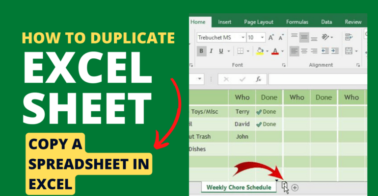 How to duplicate excel sheet