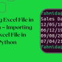 Reading Excel File In Python – Importing An Excel File In Python - Earn ...