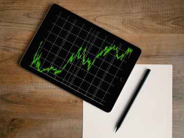 Trading graphs display on an ipad