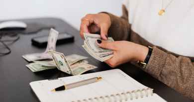 person counting cash money