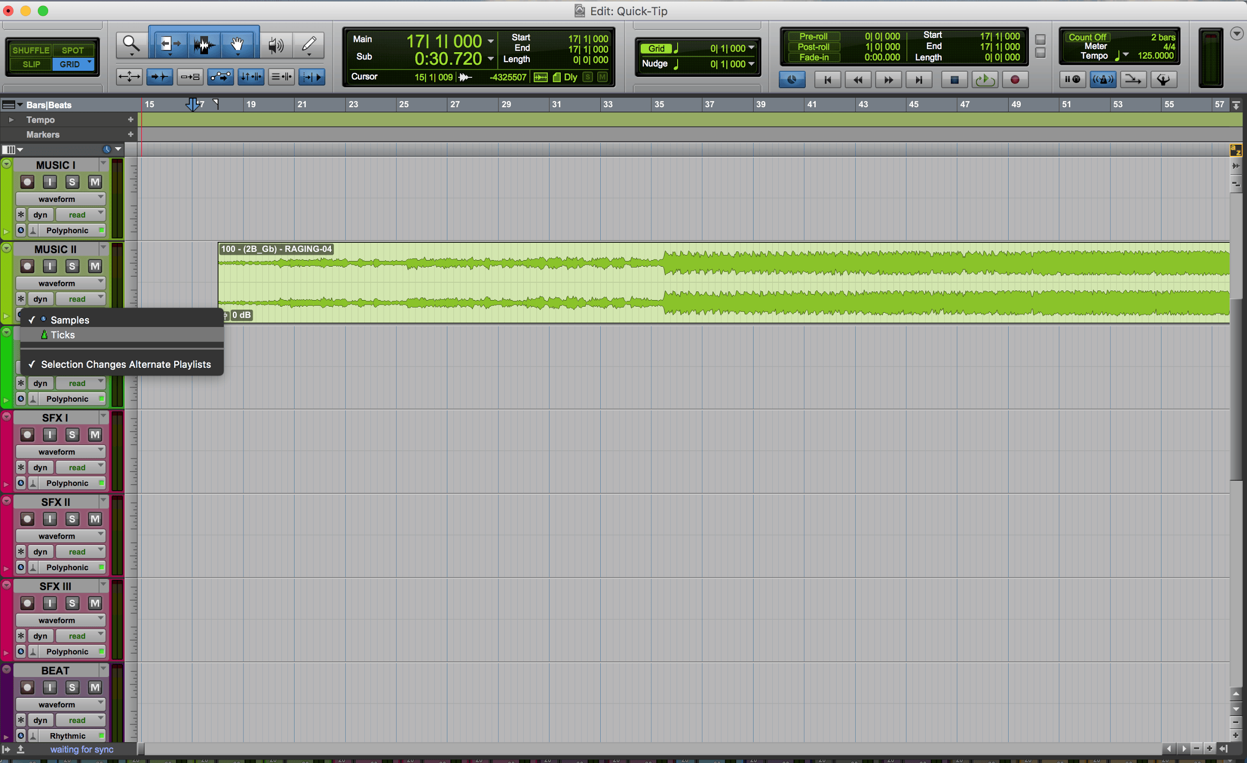 Elastic tempo