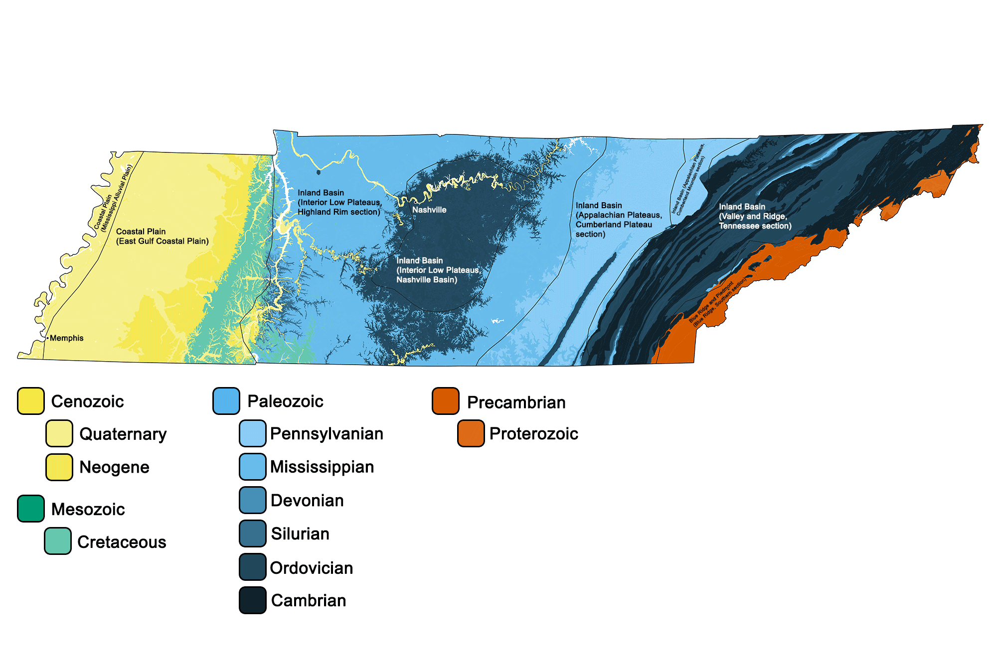 Geological Maps Of Tennessee River Tennesse Historical Topographic Geologic Map 2000PX.
