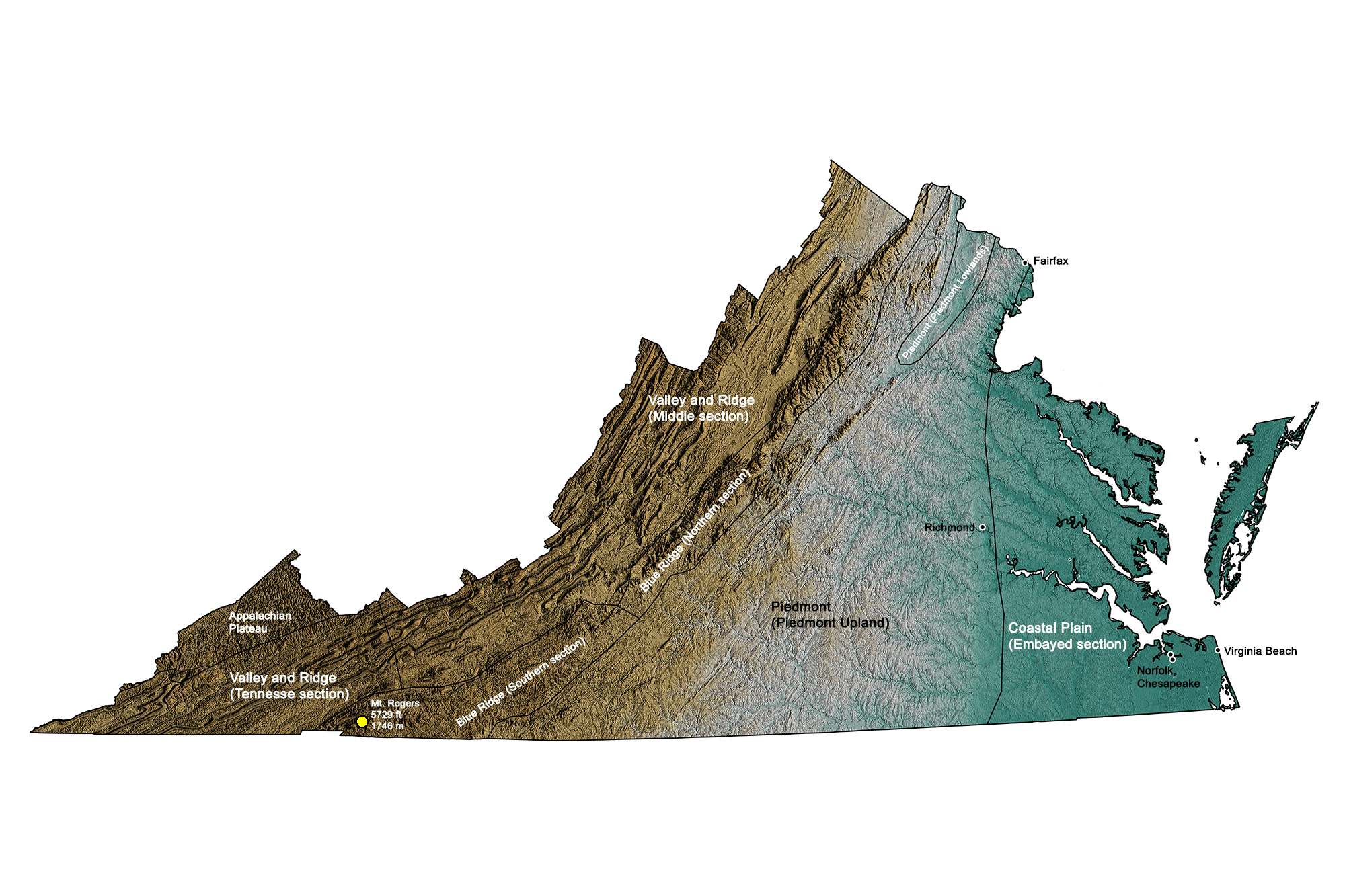 Map Of Virginia Mountains Virginia Topographic Map 2000px 