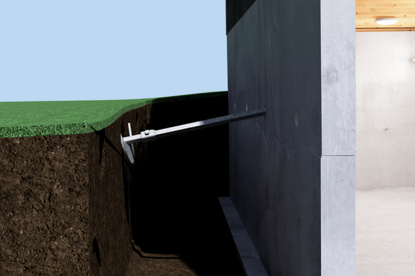 helical tie back retaining wall