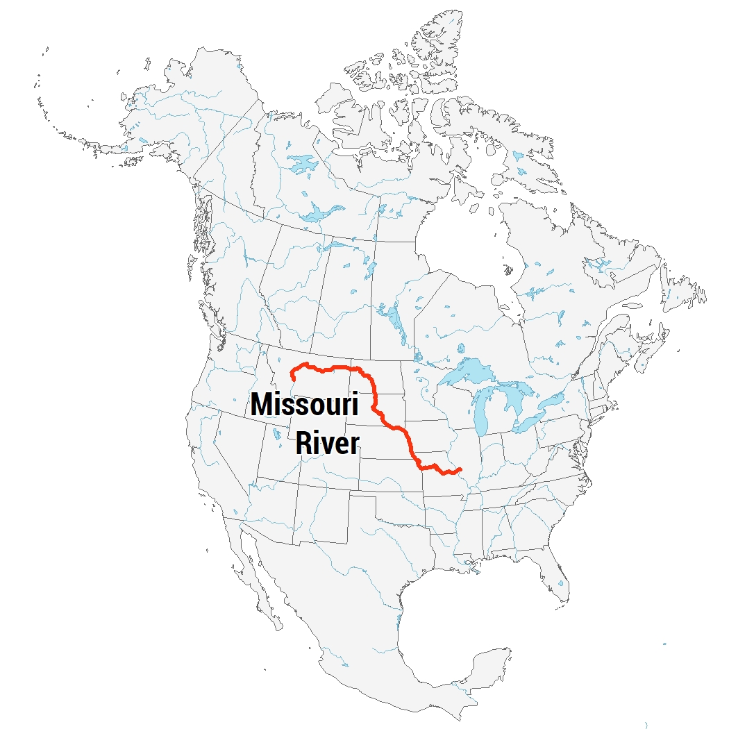 Longest Rivers In The United States Earth How All For One Missouri River Map.