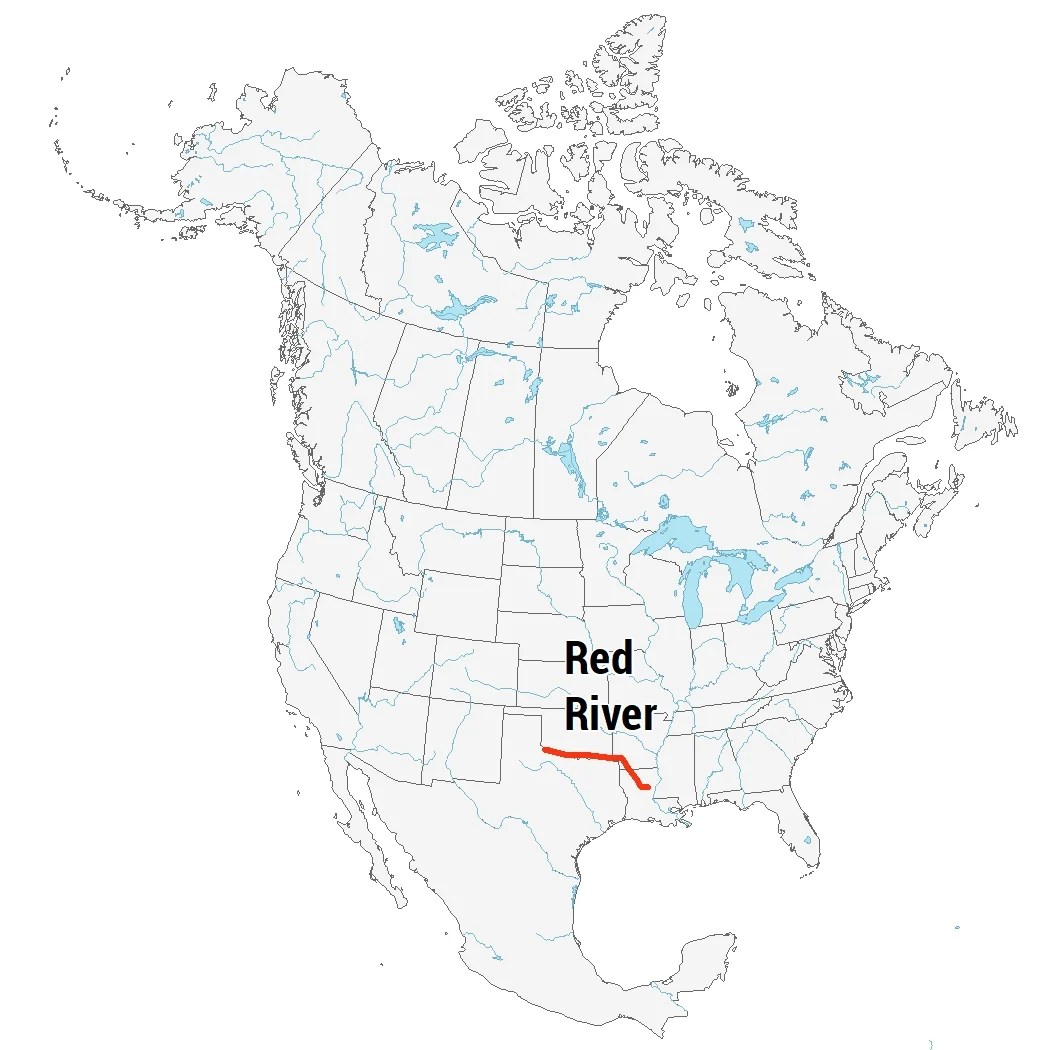 10 Longest Rivers In The United States Earth How Red River Map 