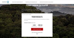 Calculateur de carbone de vol de Conservation International