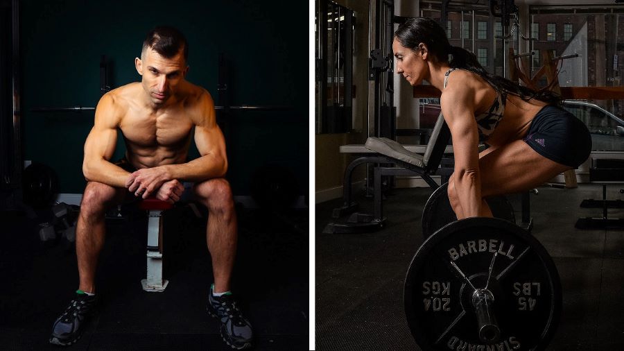 mari et femme bodybuilders végétaliens, Giacomo Marchese et Dani Taylor