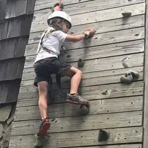 climbing wall adventure at Earthshine Lodge in Lake Toxaway, North Carolina