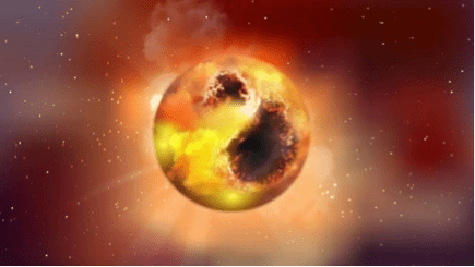 Artist’s impression of what a spot-covered Betelgeuse might look like (MPIA Graphics Department)