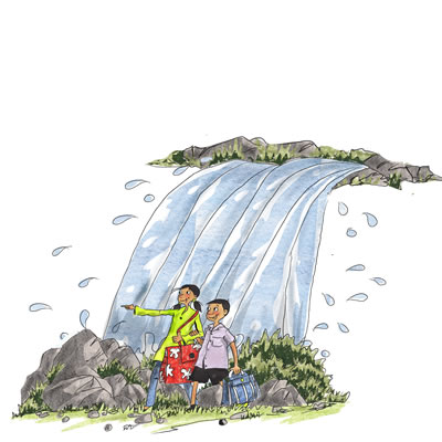 Shooting at Dhab Dhabi Falls