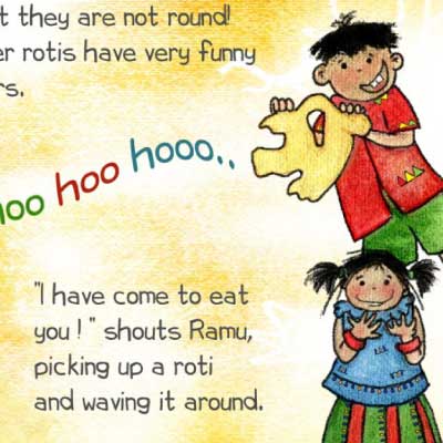 Rolling Rotis with Biniya