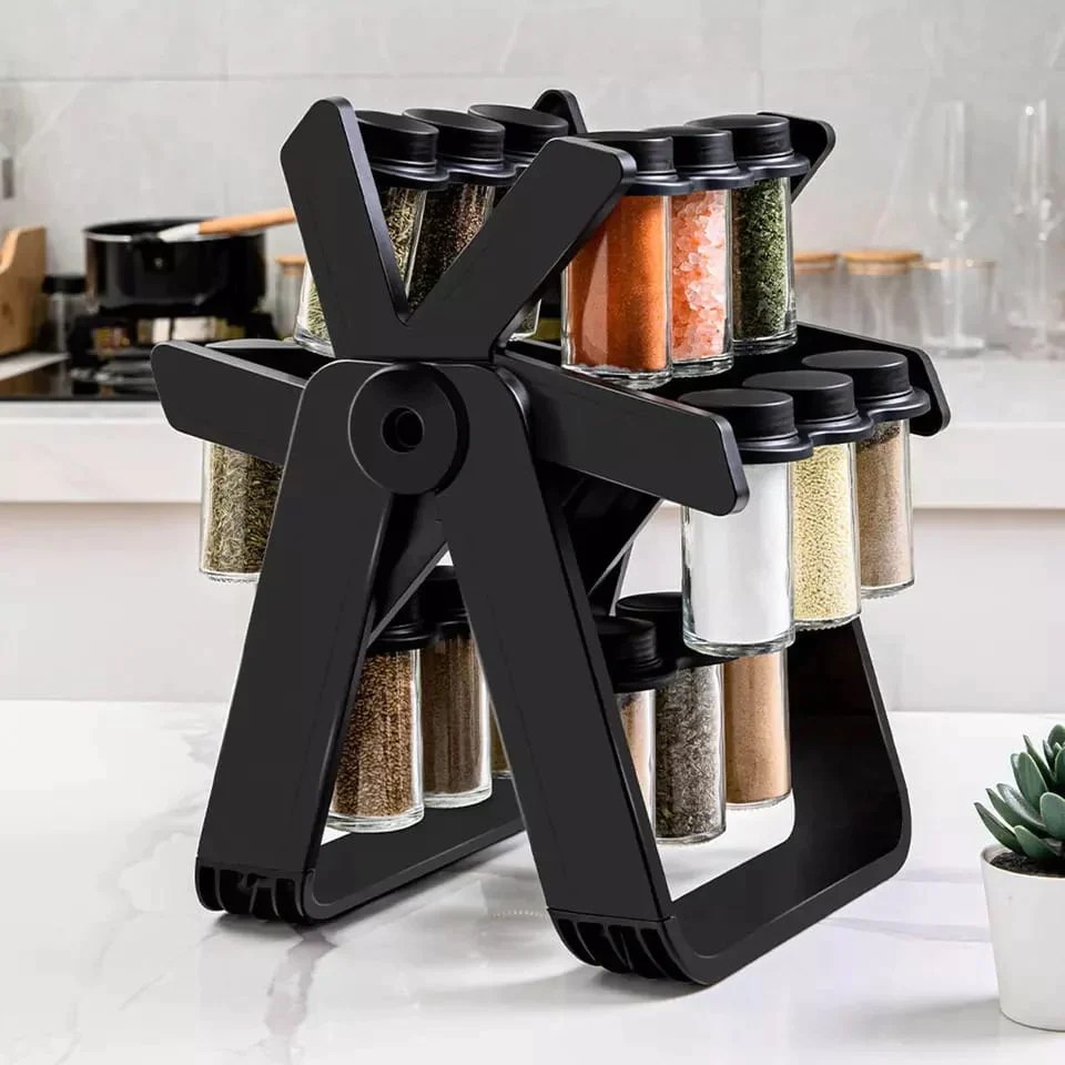 Revolving countertop Spice Rack Ease Shopping