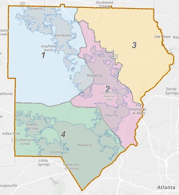 New Cobb County Commission District Map EAST COBBER Auto Draft 141 