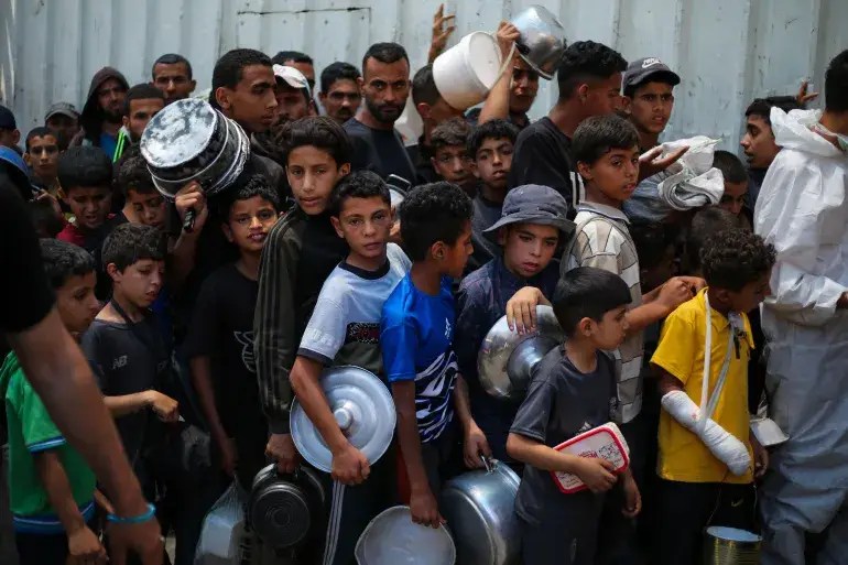 Palestinian children in Gaza face starvation as UN accuses Israel of man-made famine