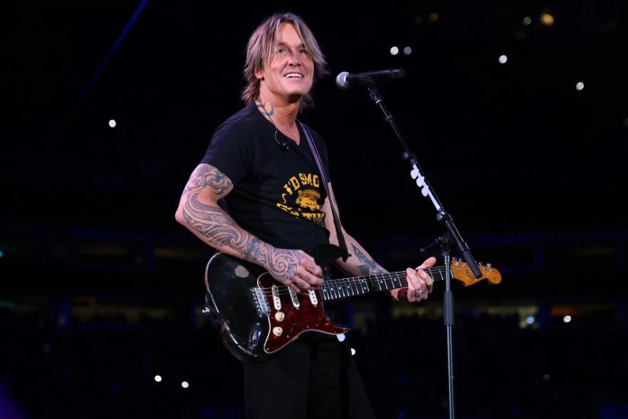 Keith Urban on stage during the 2025 U.S. tour Keith Urban performs live during his 2025 U.S. tour
