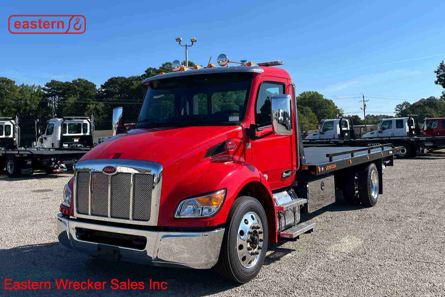 2025 Peterbilt 536, PX7 - 300hp, TX-8 Automatic Transmission, Air Brake, Air Ride, 22ft Jerr-Dan SRR6T-WLP Steel Carrier, Stock Number P1879