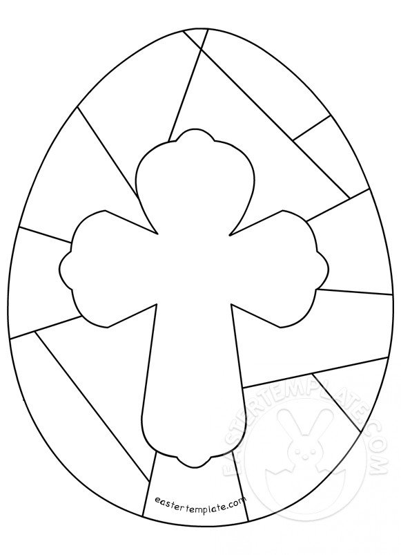 easter christian easter egg cross easter template